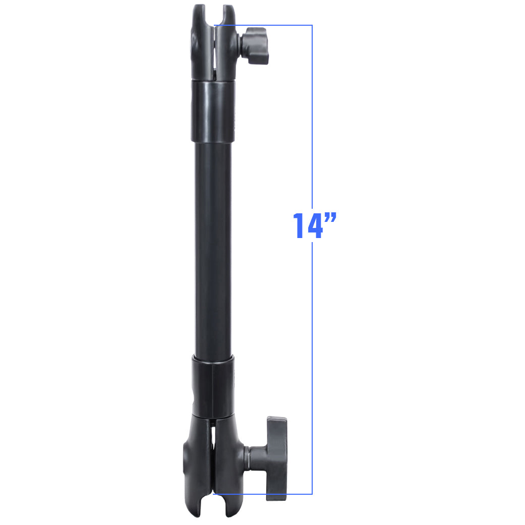 RAP-CB-201-14U:RAP-CB-201-14U_1:RAM® 14" PVC Pipe Extension with B Size & C Size Socket Arms