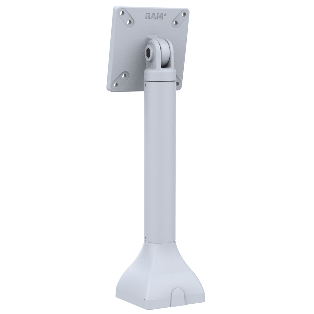 RAP-D11-14-V100-GRY:RAP-D11-14-V100-GRY_1:RAM® 14" Pedestal Mount with 100mm & 75mm VESA Patterns - Gray