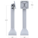 RAP-D11-14-V75-GRY:RAP-D11-14-V75-GRY_1:RAM® 14" Pedestal Mount with 75mm VESA Pattern - Gray