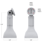 RAP-D11-7-SBA-GRY:RAP-D11-7-SBA-GRY_1:RAM® 7" Pedestal Mount with AMPS Pattern - Gray