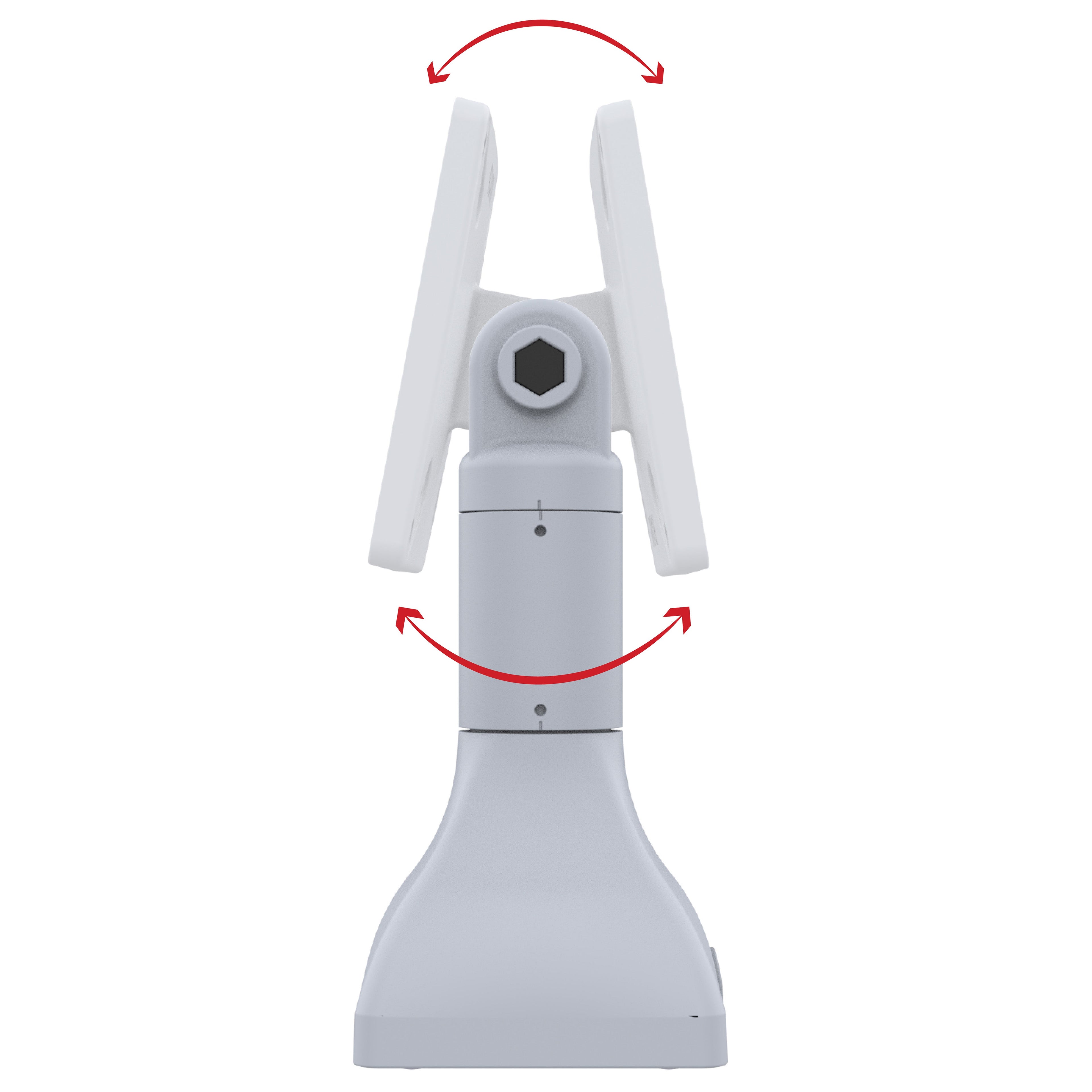 RAP-D11-7-V100-GRY:RAP-D11-7-V100-GRY_1:RAM® 7" Pedestal Mount with 100mm & 75mm VESA Patterns - Gray