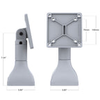 RAP-D11-7-V100-GRY:RAP-D11-7-V100-GRY_1:RAM® 7" Pedestal Mount with 100mm & 75mm VESA Patterns - Gray