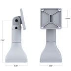 RAP-D11-7-V75-GRY:RAP-D11-7-V75-GRY_1:RAM® 7" Pedestal Mount with 75mm VESA Pattern - Gray