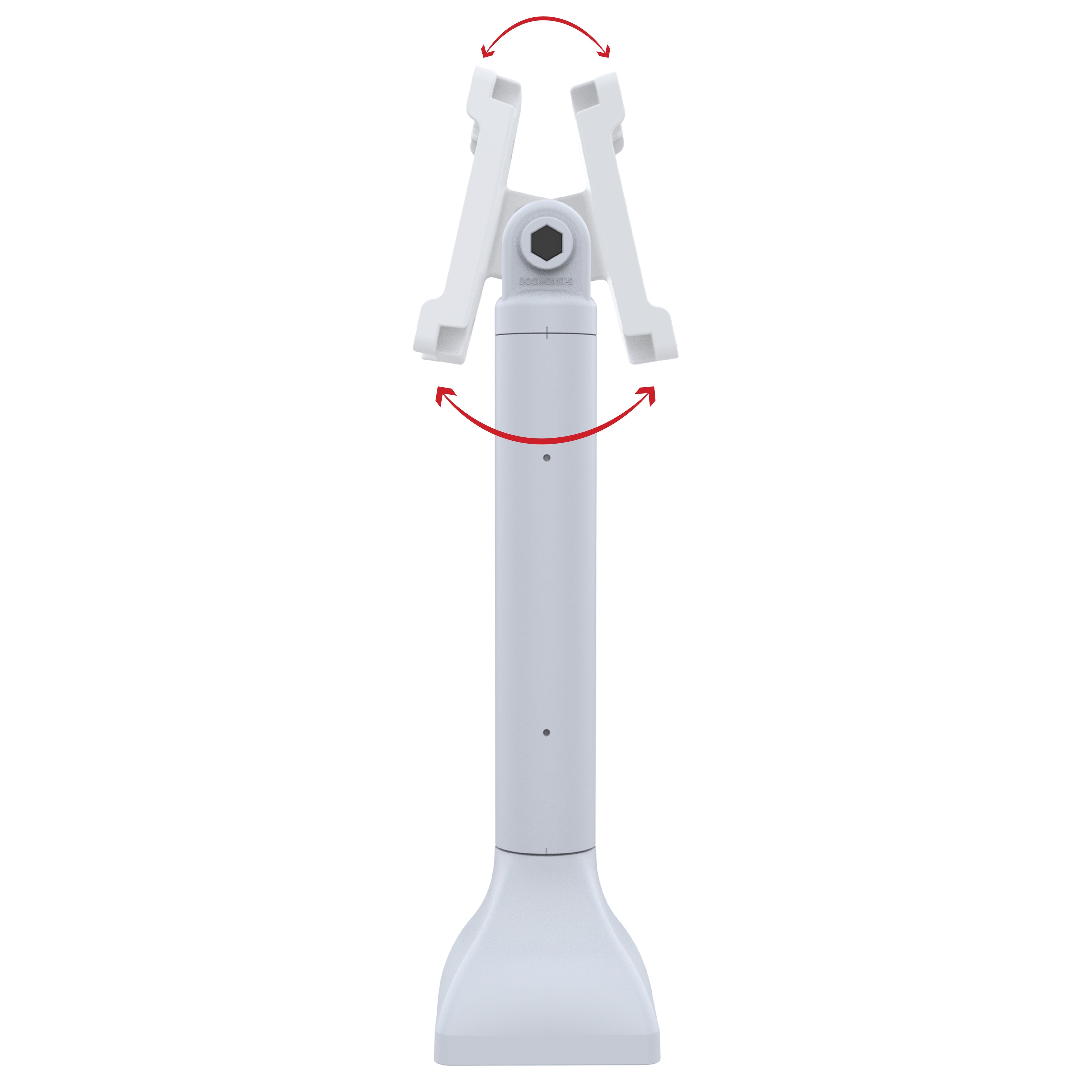 RAP-D11H-14-V100-GRY:RAP-D11H-14-V100-GRY_1:RAM® 14" Pedestal Mount with 100mm & 75mm VESA & Cable Routing - Gray