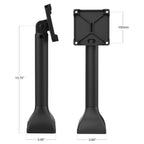 RAP-D11H-14-V100:RAP-D11H-14-V100_1:RAM® 14" Pedestal Mount with 100mm & 75mm VESA & Cable Routing