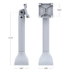 RAP-D11H-14-V75-GRY:RAP-D11H-14-V75-GRY_1:RAM® 14" Pedestal Mount with 75mm VESA & Cable Routing - Gray