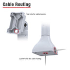 RAP-D11H-14-V75-GRY:RAP-D11H-14-V75-GRY_1:RAM® 14" Pedestal Mount with 75mm VESA & Cable Routing - Gray