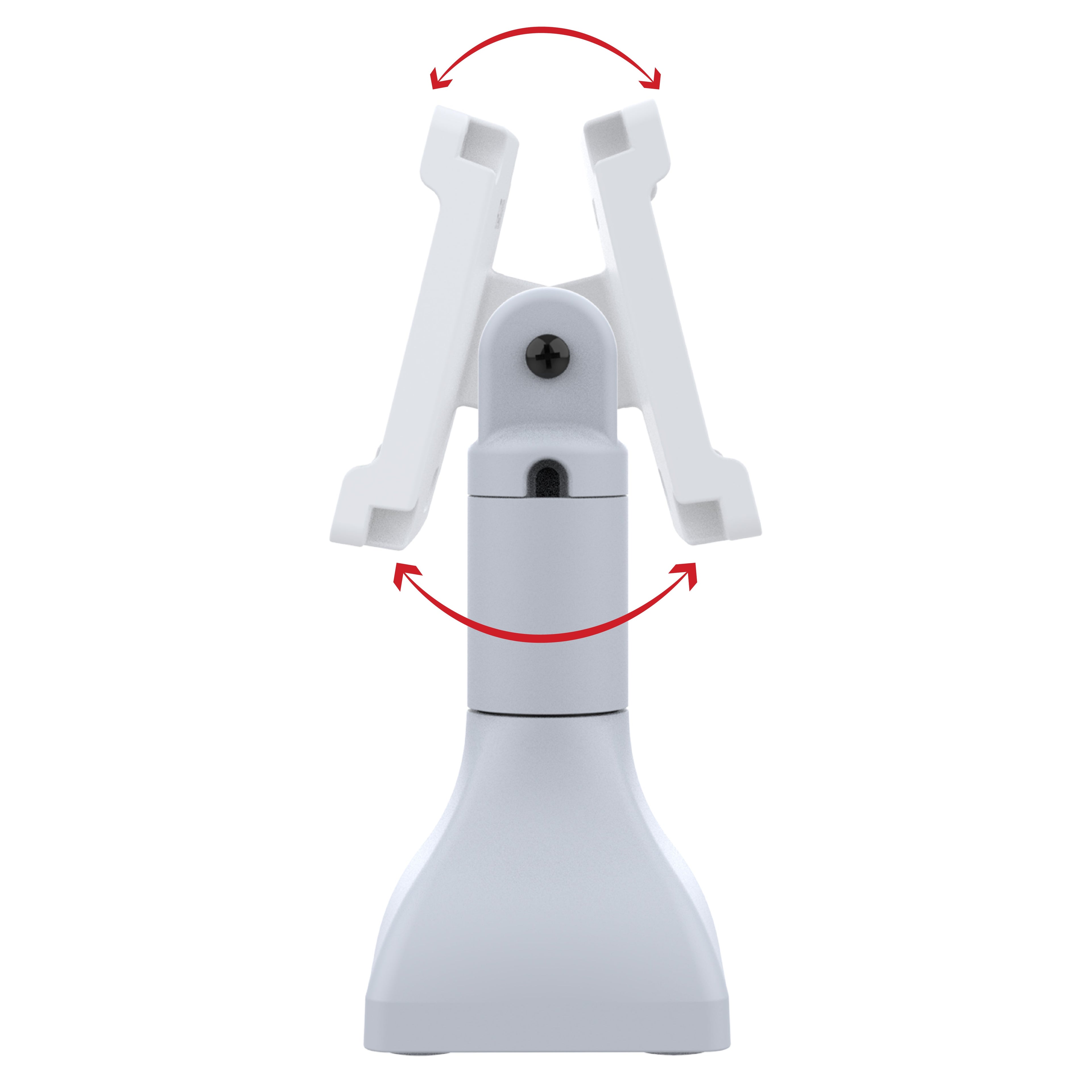 RAP-D11H-7-V100-GRY:RAP-D11H-7-V100-GRY_1:RAM® 7" Pedestal Mount with 100mm & 75mm VESA & Cable Routing - Gray