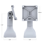RAP-D11H-7-V100-GRY:RAP-D11H-7-V100-GRY_1:RAM® 7" Pedestal Mount with 100mm & 75mm VESA & Cable Routing - Gray