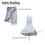 RAP-D11H-7-V100-GRY:RAP-D11H-7-V100-GRY_1:RAM® 7" Pedestal Mount with 100mm & 75mm VESA & Cable Routing - Gray