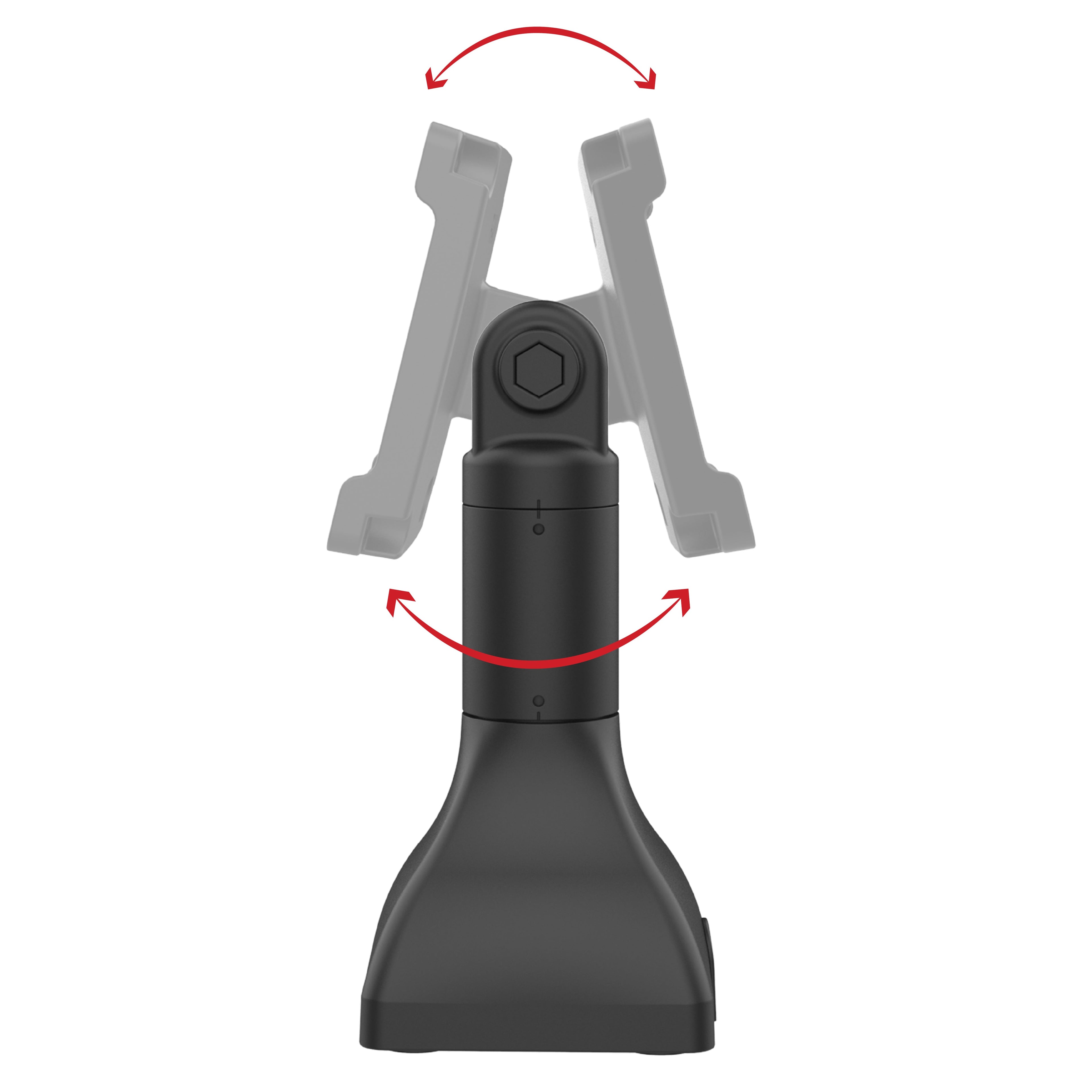 RAP-D11H-7-V100:RAP-D11H-7-V100_1:RAM® 7" Pedestal Mount with 100mm & 75mm VESA & Cable Routing