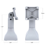 RAP-D11H-7-V75-GRY:RAP-D11H-7-V75-GRY_1:RAM® 7" Pedestal Mount with 75mm VESA & Cable Routing - Gray