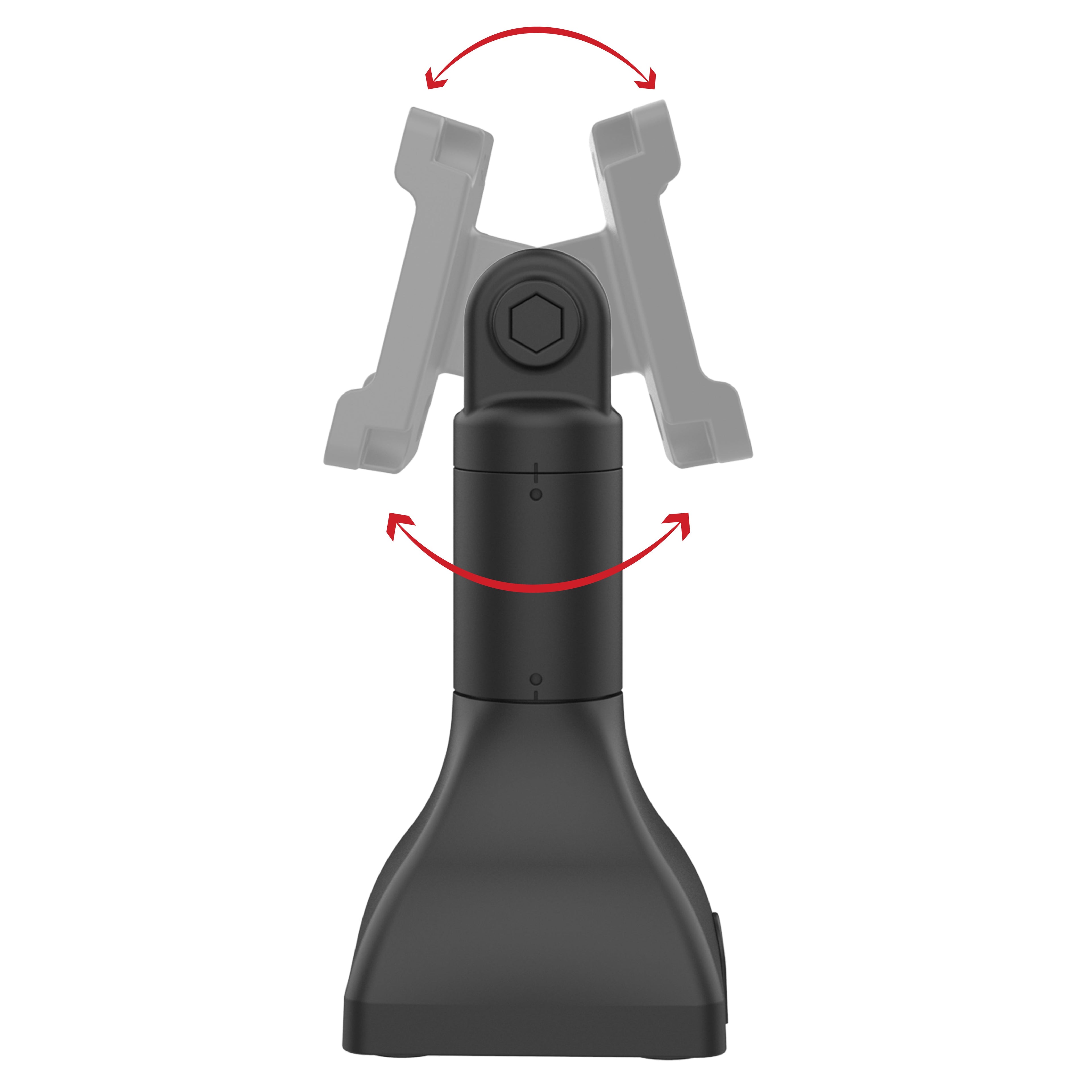 RAP-D11H-7-V75:RAP-D11H-7-V75_1:RAM® 7" Pedestal Mount with 75mm VESA & Cable Routing