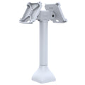 RAP-D11H2-14-V100-GRY:RAP-D11H2-14-V100-GRY_1:RAM® 14" Pedestal Mount with Dual 100mm VESA Adapters - Gray