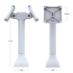 RAP-D11H2-14-V100-GRY:RAP-D11H2-14-V100-GRY_1:RAM® 14" Pedestal Mount with Dual 100mm VESA Adapters - Gray