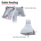 RAP-D11H2-14-V100-GRY:RAP-D11H2-14-V100-GRY_1:RAM® 14" Pedestal Mount with Dual 100mm VESA Adapters - Gray