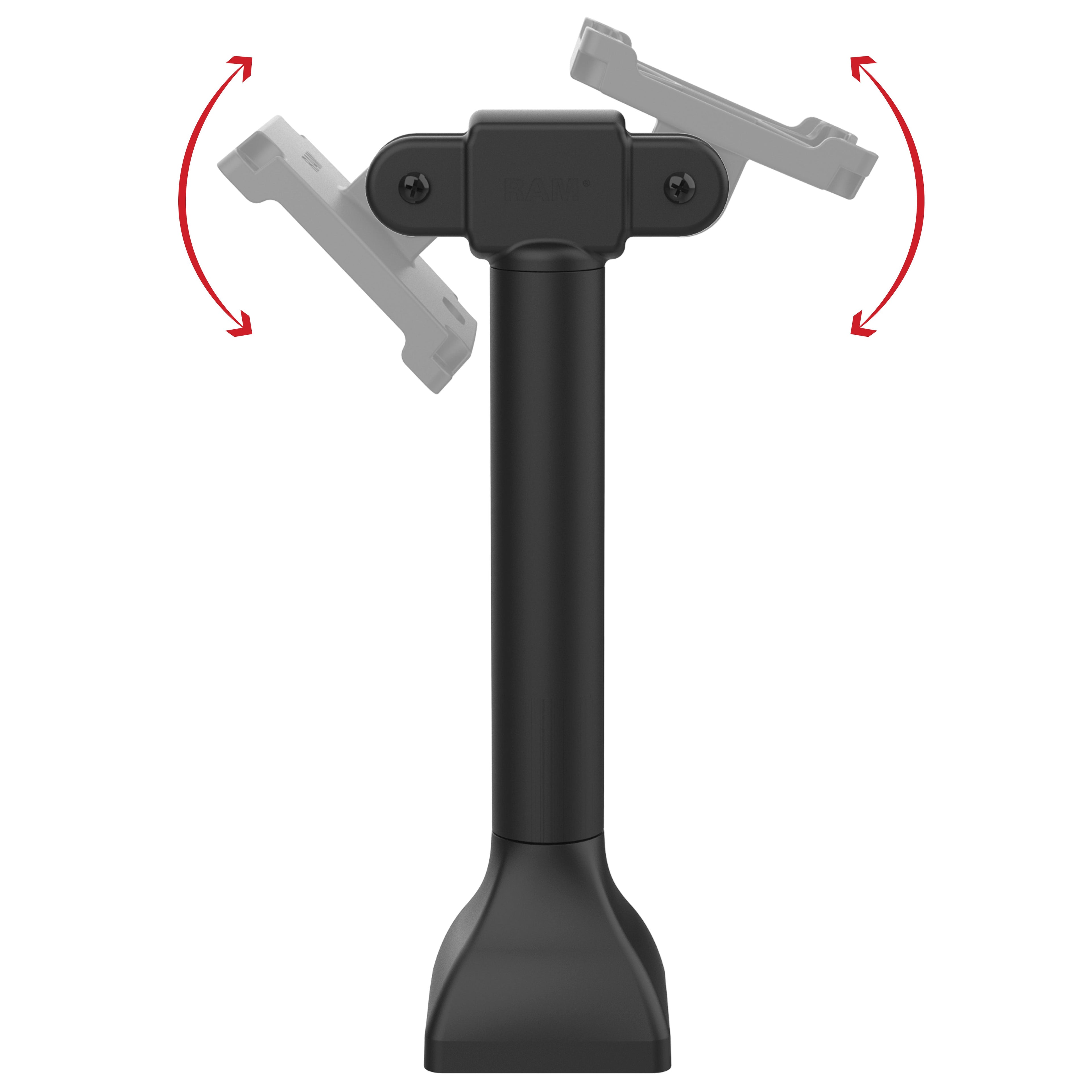 RAP-D11H2-14-V100:RAP-D11H2-14-V100_1:RAM® 14" Pedestal Mount with Dual 100mm VESA Adapters