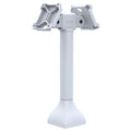 RAP-D11H2-14-V75-GRY:RAP-D11H2-14-V75-GRY_1:RAM® 14" Pedestal Mount with Dual 75mm VESA Adapters - Gray