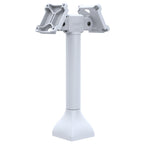 RAP-D11H2-14-V75-GRY:RAP-D11H2-14-V75-GRY_1:RAM® 14" Pedestal Mount with Dual 75mm VESA Adapters - Gray
