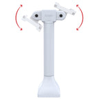 RAP-D11H2-14-V75-GRY:RAP-D11H2-14-V75-GRY_1:RAM® 14" Pedestal Mount with Dual 75mm VESA Adapters - Gray