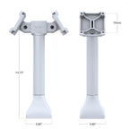 RAP-D11H2-14-V75-GRY:RAP-D11H2-14-V75-GRY_1:RAM® 14" Pedestal Mount with Dual 75mm VESA Adapters - Gray