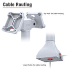 RAP-D11H2-14-V75-GRY:RAP-D11H2-14-V75-GRY_1:RAM® 14" Pedestal Mount with Dual 75mm VESA Adapters - Gray