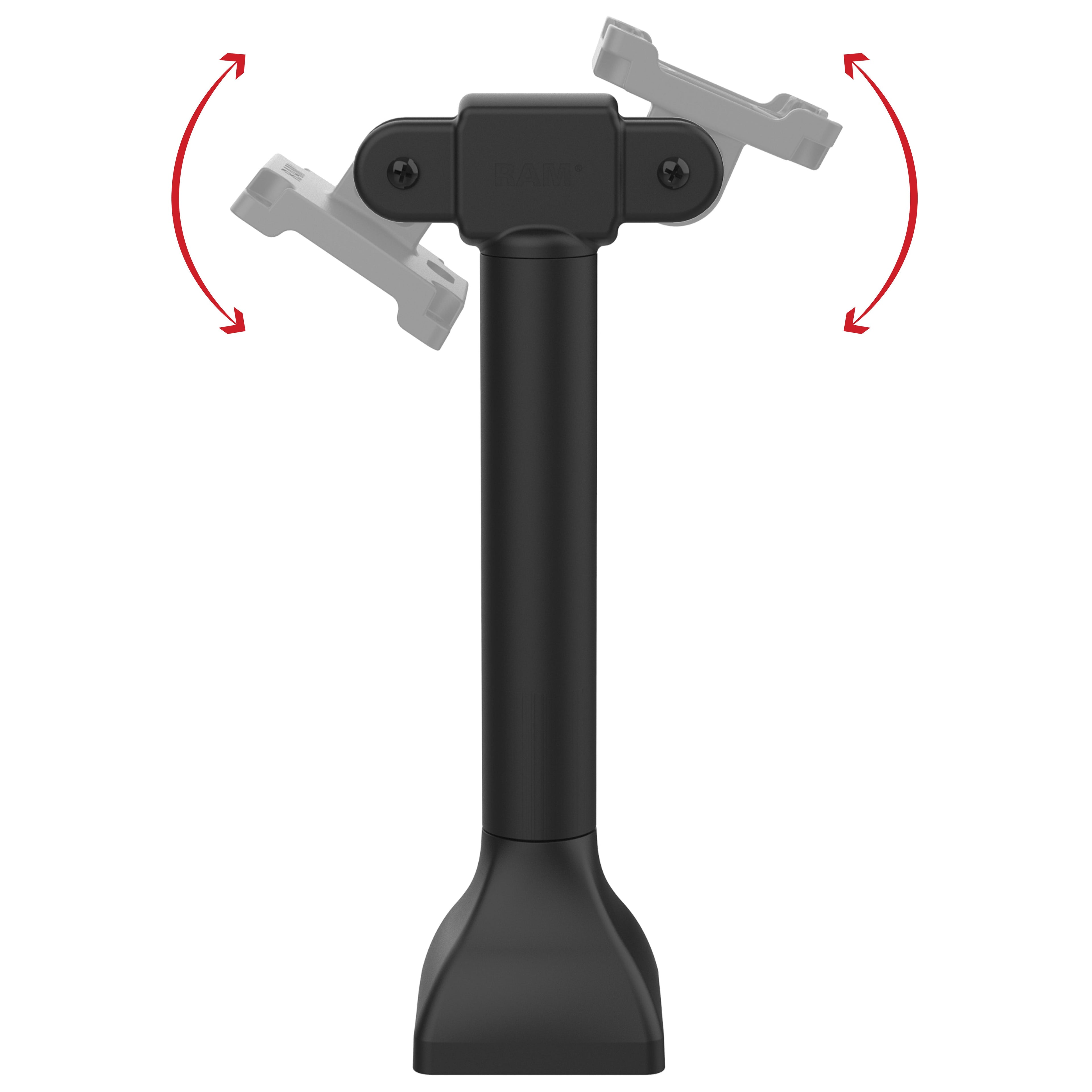 RAP-D11H2-14-V75:RAP-D11H2-14-V75_1:RAM® 14" Pedestal Mount with Dual 75mm VESA Adapters