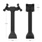 RAP-D11H2-14-V75:RAP-D11H2-14-V75_1:RAM® 14" Pedestal Mount with Dual 75mm VESA Adapters