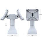 RAP-D11H2-7-V100-GRY:RAP-D11H2-7-V100-GRY_1:RAM® 7" Pedestal Mount with Dual 100mm VESA Adapters - Gray