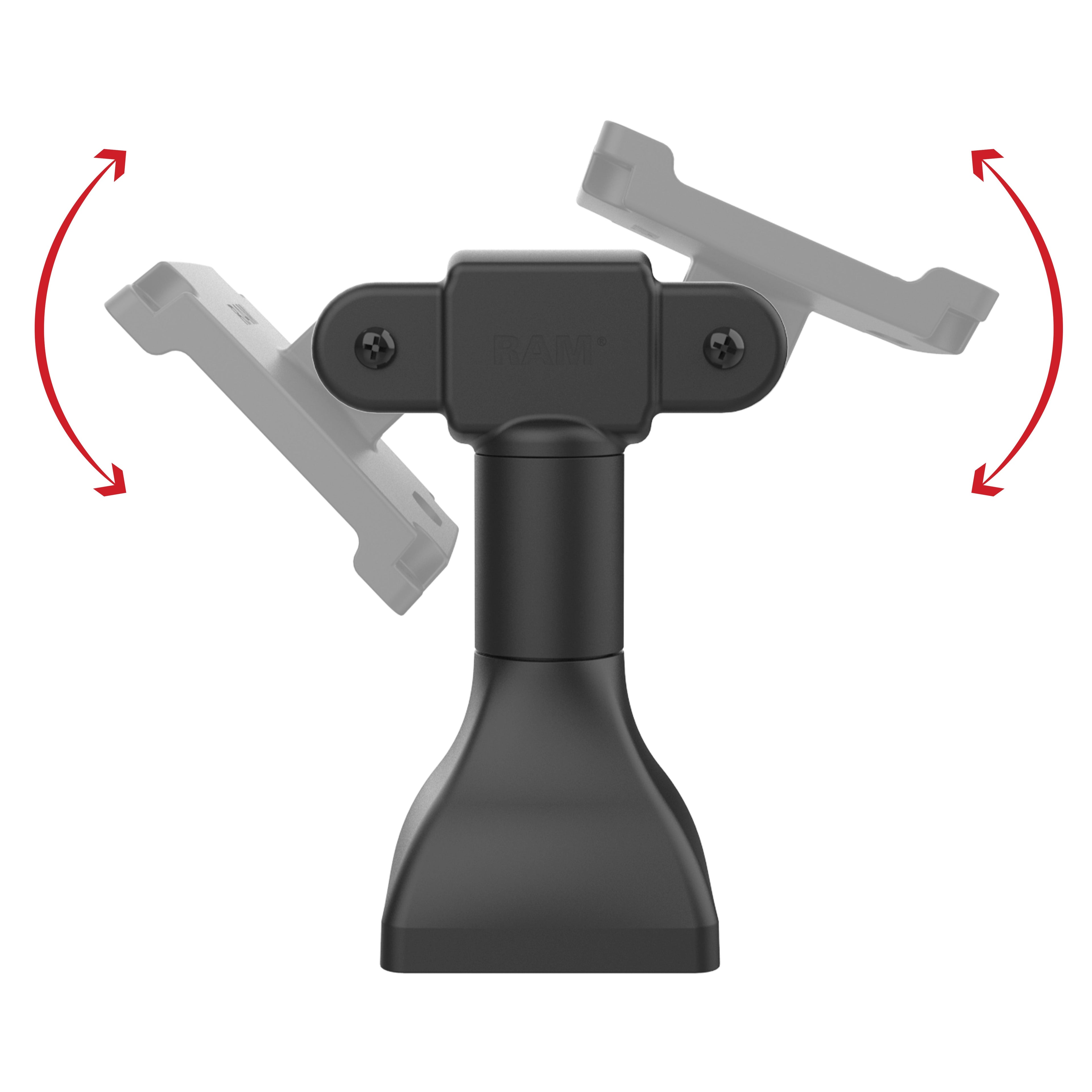 RAP-D11H2-7-V100:RAP-D11H2-7-V100_1:RAM® 7" Pedestal Mount with Dual 100mm VESA Adapters