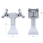 RAP-D11H2-7-V75-GRY:RAP-D11H2-7-V75-GRY_1:RAM® 7" Pedestal Mount with Dual 75mm VESA Adapters - Gray