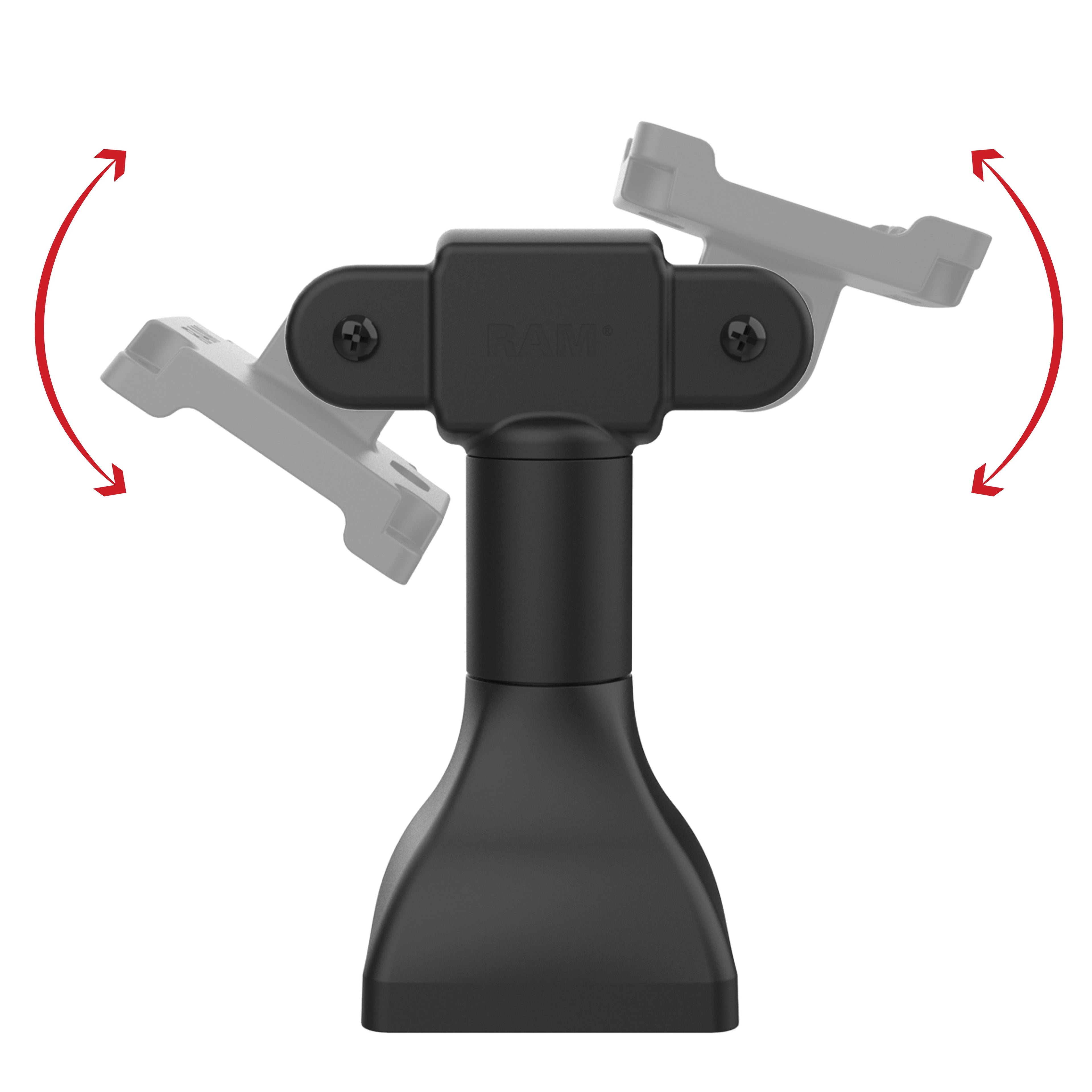 RAP-D11H2-7-V75:RAP-D11H2-7-V75_1:RAM® 7" Pedestal Mount with Dual 75mm VESA Adapters