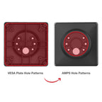 RAP-DOCK-D10VU:RAP-DOCK-D10VU_1:RAM® 100mm & 75mm VESA to AMPS Hole Pattern Adapter Plate
