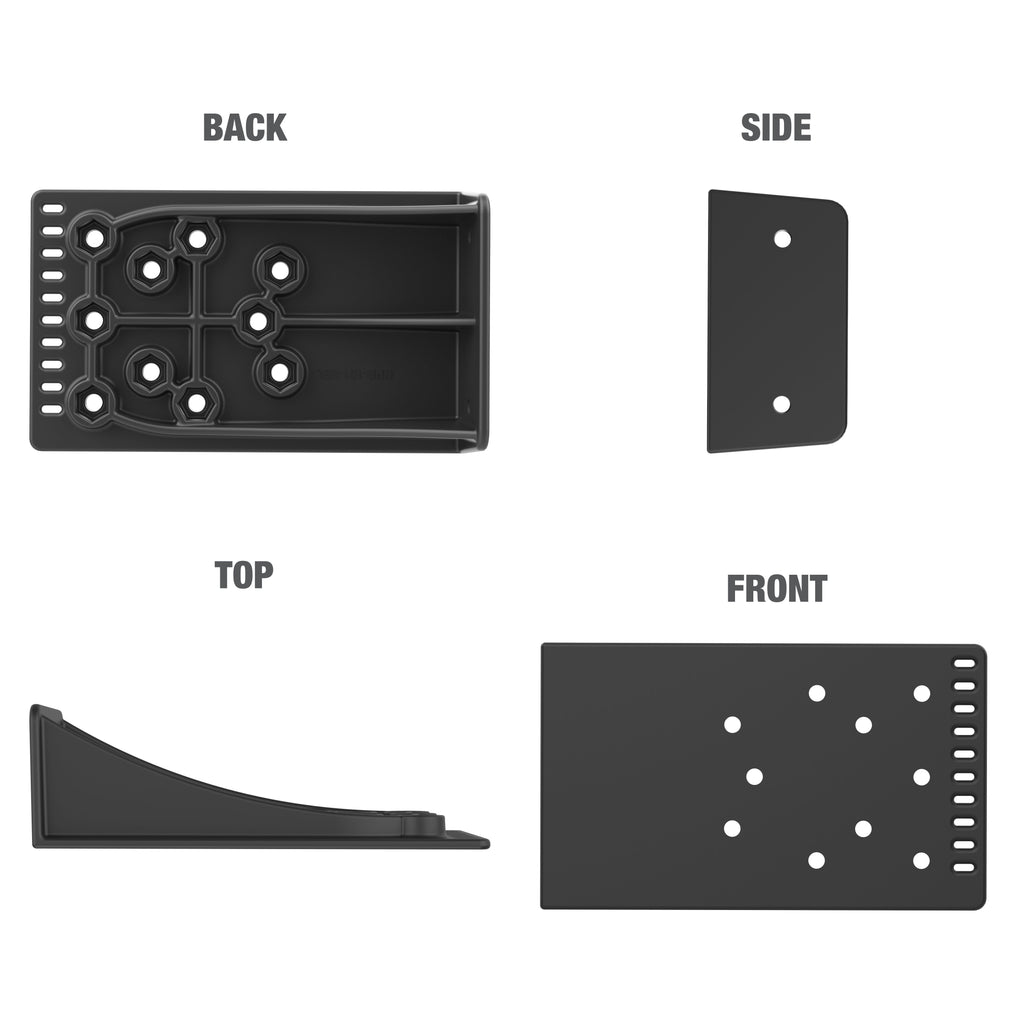 RAP-DOCK-SBLU:RAP-DOCK-SBLU_1:RAM® Large Side Accessory Bracket for Vehicle Docks
