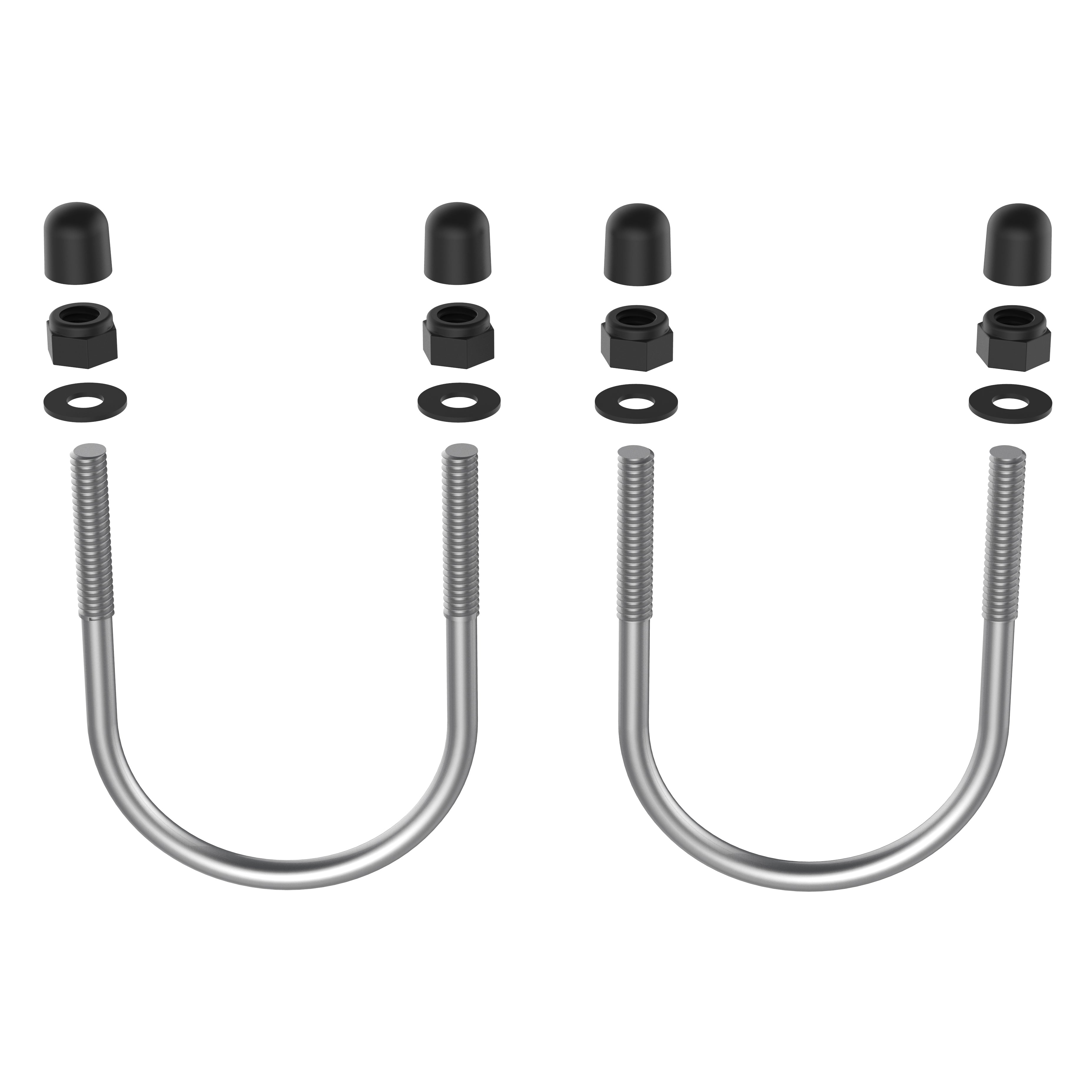 RAP-HAR-TRACK-BH-225U:RAP-HAR-TRACK-BH-225U_1:RAM® U-Bolt Hardware for RAM® Tough-Track™ 2" - 2.25" Rails