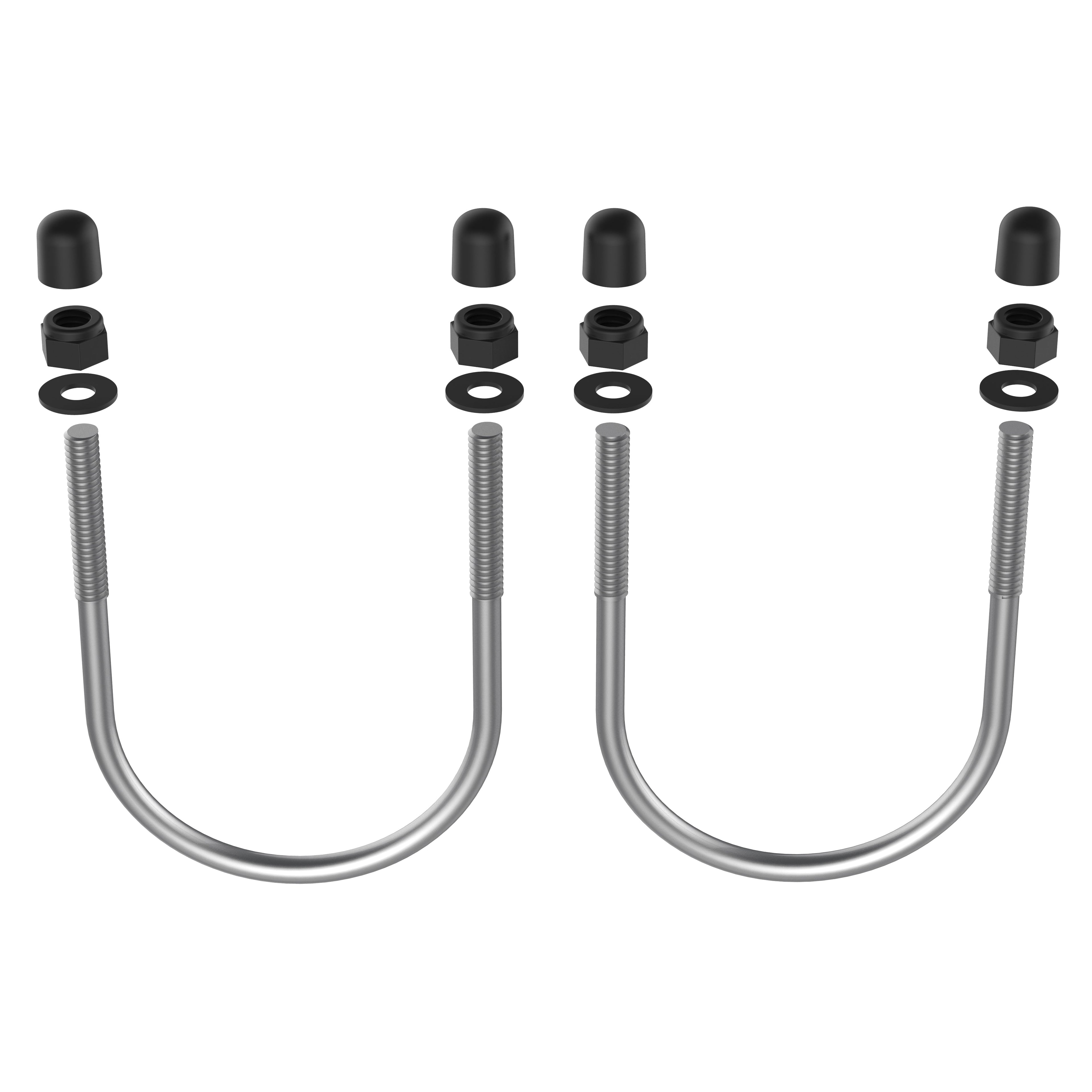RAP-HAR-TRACK-BH-263U:RAP-HAR-TRACK-BH-263U_1:RAM® U-Bolt Hardware for RAM® Tough-Track™ 2.38" - 2.63" Rails