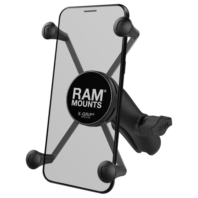 RAP-HOL-UN10B-201U:RAP-HOL-UN10B-201U_1:RAM® X-Grip® Large Phone Mount with Composite Double Socket Arm