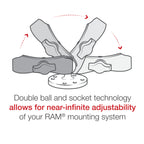 RAP-HOL-UN7B-201U:RAP-HOL-UN7B-201U_1:RAM® X-Grip® Phone Holder with Composite Double Socket Arm