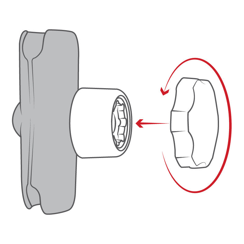 RAP-S-KNOB5U:RAP-S-KNOB5U_1:RAM® Pin-Lock™ Security Knob for C Size Socket Arms
