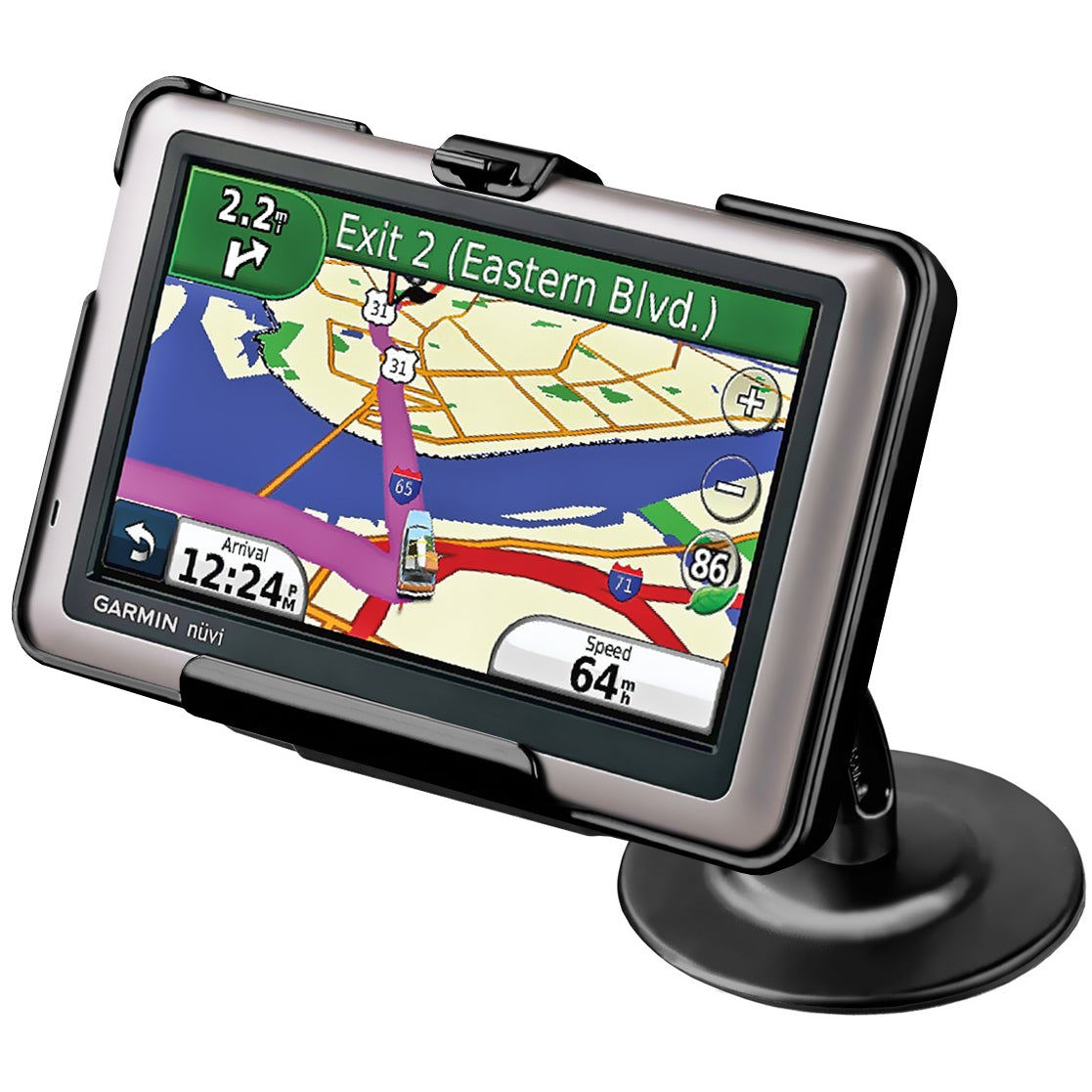 RAP-SB-180-GA35:RAP-SB-180-GA35_1:RAM® Lil Buddy™ Adhesive Dash Mount for Garmin nuvi 1440, 1450 & 1490T